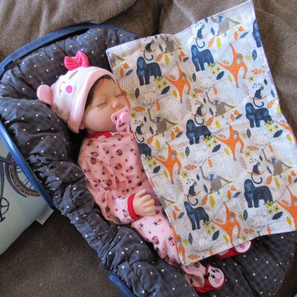 Baby burp cloth flannel burp rag changing pad pet mat nap blanket zoo africa